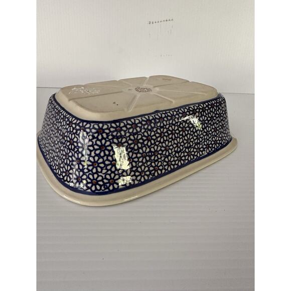 Polish Pottery Boleslawiec Rectangular Flowers Serving Baking Dish Stoneware - Picture 7 of 12